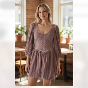 Zara Textured Mauve Top